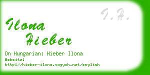 ilona hieber business card